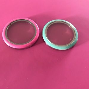 Authentic Origami Owl Large Twist Locket Faces, turquoise & pink